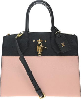 Louis Vuitton City Steamer Handbag Leather Pink Leather Handbag (Pre-Owned)