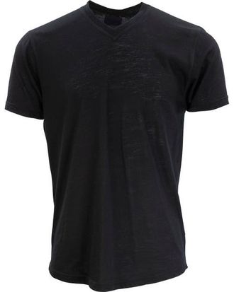 Lords of Harlech Victor Extra Fine Merino Wool V-neck Shirt in Black at Nordstrom, Size Xx-Large