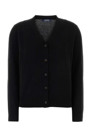 Max Mara Black Wool Ribes Cardigan