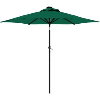 vidaXL Sombrilla De Jard&iacute;n Con Poste De Acero Verde 225x225x212 Cm Vidaxl