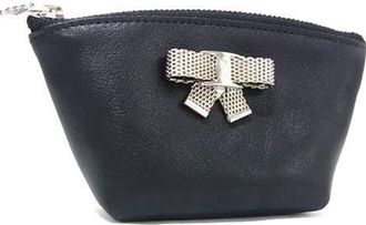 Ferragamo Vara Black Leather Coin Purse/Coin Case (Pre-Owned)