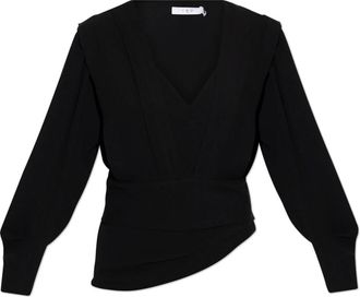 Iro Samial Top - Dames - Blouses - Zwart - M - Leer - Overhemden
