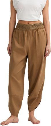 Generic Womens Boho High Waist Yoga Pants - Loose Harem Trousers for Casual Wear, Meditation & Lounge Outfits (Light Brown, M)