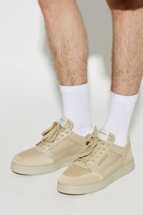 Emporio Armani Sports Shoes With Logo, Mens, Beige