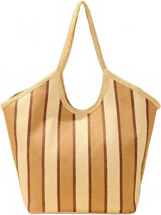 Shiraleah Womens Capri Woven Paper Straw Beach Tote In Tan