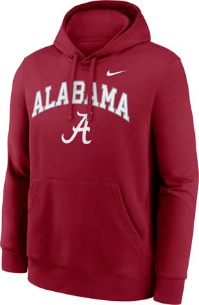 Nike Alabama Arch Nike Mens College Pullover Hoodie in Red | NKDK69WABN-Y48