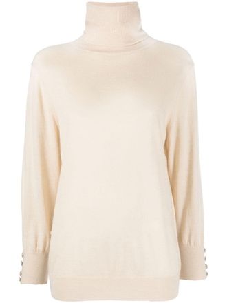 Max & Moi cashmere rollneck jumper - Neutrals