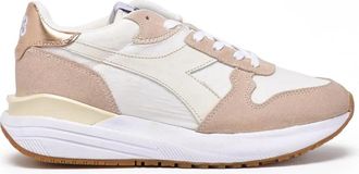 Diadora Beige Leather Polyester Venus Sneakers