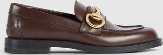 Gucci Womens Boulevard Loafer, Brown, Leather