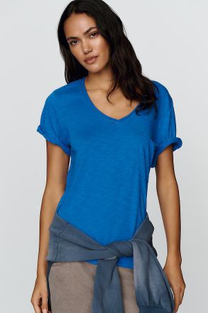 Pilcro Quinn Drapey V Neck Tee