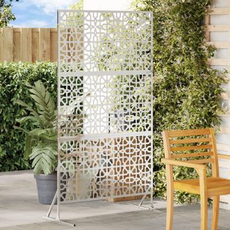Berkfield Home Privacy Screen 100x50x180 cm Galvanised Steel in Silver | Size: 100 x 50 x 180 cm
