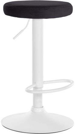 Clp Clp - Taburete De Bar Ponte Tapizado En Terciopelo Negro Blanco