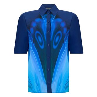 Alberta Ferretti Short-sleeved shirt - female - Alberta Ferretti - Shirts - Blue - S - Blouses & Shirts