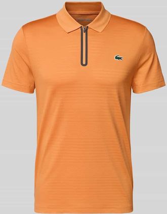 Lacoste Sport Slim Fit Poloshirt aus schnelltrocknendem Material in Orange, Gr&ouml;&szlig;e XXXL