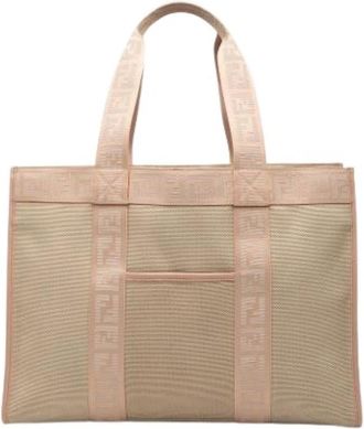 Fendi Pre-owned Canvas Tote Bag - Dames - Vintage Shopper - Beige - ONE Size - Vintage
