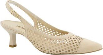 Paul Green Derby Slingback Pump in Biscuit Suede at Nordstrom, Size 10.5
