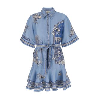 Alemais Shirt Dresses, female, Blue, Size: XS Villa Romantica Mini Dress