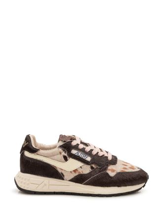 Autry Brown Printed Medalist Sneakers