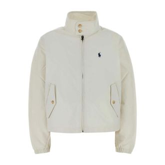Polo Ralph Lauren Jassen, Dames, Wit, XS, Katoen, Cotton Canvas Jacket