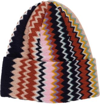Missoni Multicolor Chevron Beanie Cap