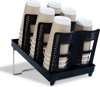 OEM Portavasos Desechable Con 6 Ranuras Para Cafeter&iacute;as, Restaurantes Y Bares