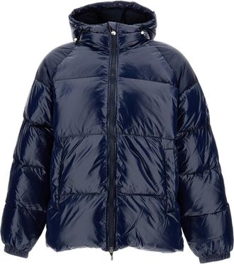 Pyrenex Blue Insulated Quilted Down Bomber Jacket