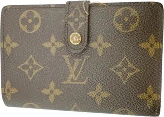 Louis Vuitton Pre-owned Vintage Canvas Portemonnee - Dames - Vintage Accessoires - Bruin - ONE Size - Vintage