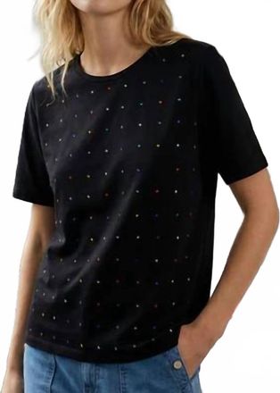 Vilagallo Rhinestones T-Shirt In Black