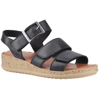Hush Puppies Eliana Sandal Leather Womens Black Sandals - Size UK 4