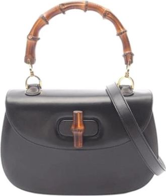 Gucci Pre-owned Vintage Handbag - Dames - Vintage Handtas - Zwart - ONE Size - Leer - Vintage