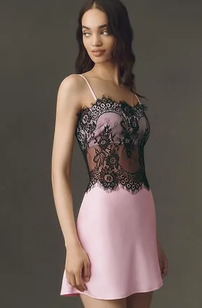endless rose Lace Mix Mini Dress