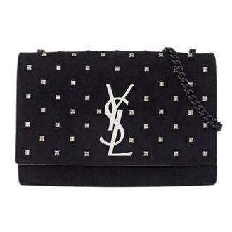 Saint Laurent Borsa a spalla Pre-owned in camoscio - - Pre-owned - Donna - Nero - ONE SIZE
