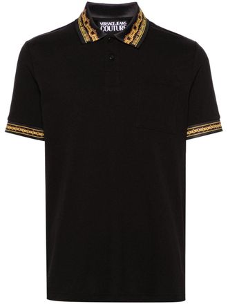 Versace Jeans Couture Polo con bordo a contrasto - Nero