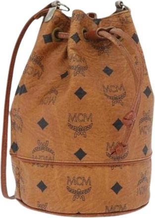 MCM Pre-owned Bucket Bags, female, Brown, Size: ONE SIZE Pre-owned Bucket Bag