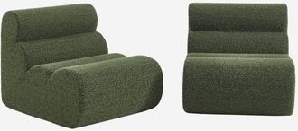 Sweeek Sof&aacute; Modular Con Efecto Alpaca, 2 Plazas