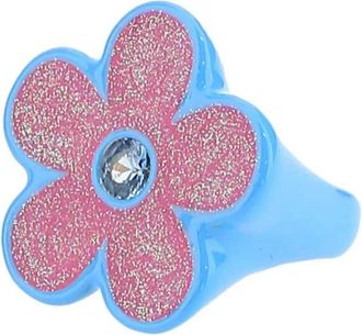Dans Les Rues Tweekleurige Zilveren M ama Ring - Dames - Ringen - Blauw - 51 MM - Accessoires