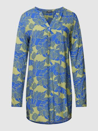 Montego Montego Bluse mit floralem Muster in Royal, Gr&ouml;&szlig;e 34