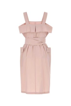 Weekend Cold-Shoulder Cotton Dress - Pink