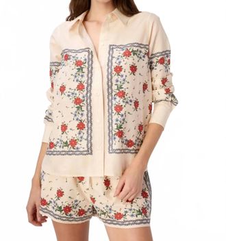 Cami NYC Rafella Silk Cotton Top In Heirloom Bandana