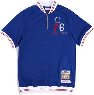Mitchell & Ness NBA Authentic 1966-67 Shooting Polo Shirt Philadelphia 76ers ASSH5698-P7666PPPROYA