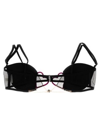 Nensi Dojaka Womens Black Polyamide Bra Clothing