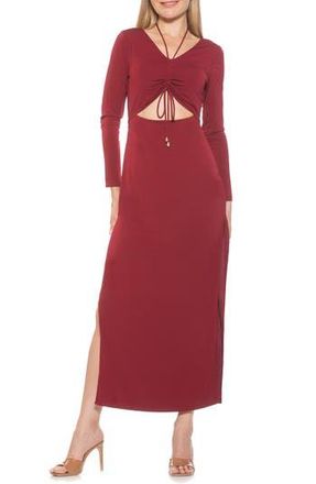 Alexia Admor Farish Long Sleeve Maxi Dress in Burgundy at Nordstrom Rack, Size X-Small