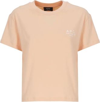 A.P.C. T-shirt con logo - Arancione