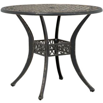 vidaXL Mesa De Jard&iacute;n Aluminio Fundido Bronce &Oslash;90x75 Cm Vidaxl