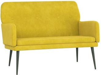 vidaXL Banco de terciopelo amarillo 108x79x79 cm vidaXL