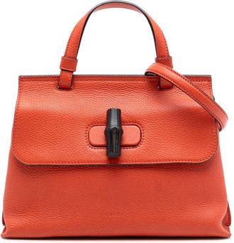 Gucci Pre-owned Gucci Small Leather Bamboo Daily Satchel Ladies 370831 527066