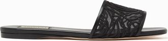 Arteana Womens Sorrento Flat Slides In Black
