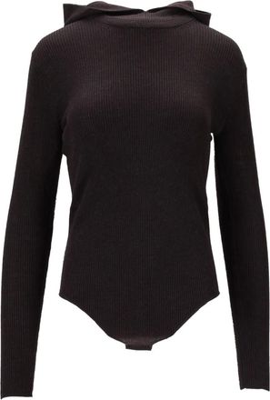 P.A.R.O.S.H. Body a coste con cappuccio - Marrone