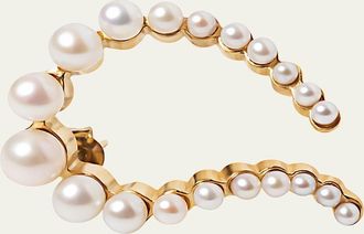 Beatriz Palacios 18k Gold Vermeil and Graduated Pearl Earrings