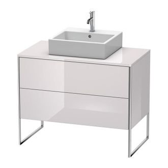 Duravit Mueble De Cocina Duravit Xsquare De 100,0 X 54,8 Cm, 2 Cajones, Color (frente/cuerpo): Laca Blanca Lila Alto Brillo - Xs492102727